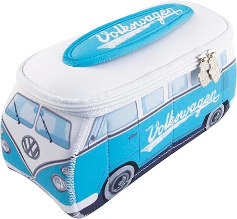 Neoprene Travel Bag with Bus Design in Turquoise