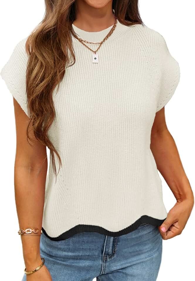 Women's Sleeveless Color Block Knit Top