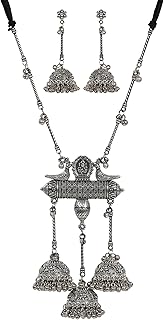 Ethnic Handmade Silver Oxidized Boho Necklace for Women