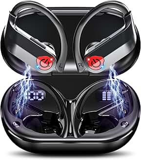 Wireless Open Ear Earbuds with Microphone and Charging Case