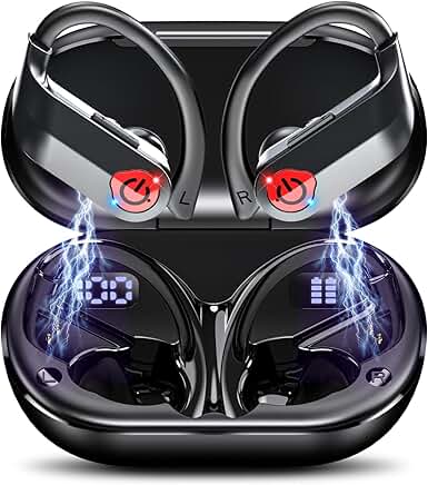 Wireless Open Ear Earbuds with Microphone and Charging Case