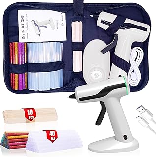 Cordless Hot Melt Glue Gun with Battery and Accessories