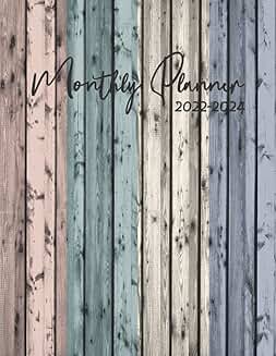 Monthly planner with 3-year calendar and holiday schedule