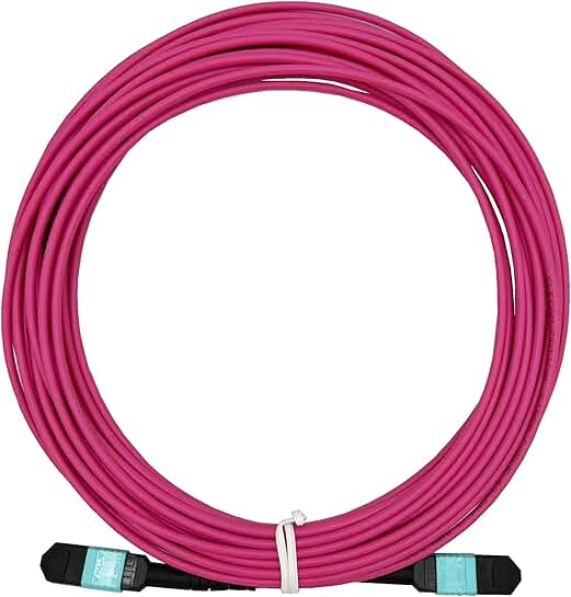 8m MPO Female to Female OM4 Fiber Optic Cable