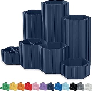 Hexagon Desk Organizer with Pen Holders and Dividers