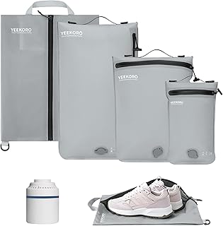 Set of Four Waterproof Travel Compression Bags