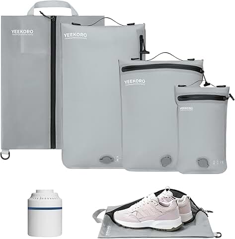 Set of Four Waterproof Travel Compression Bags