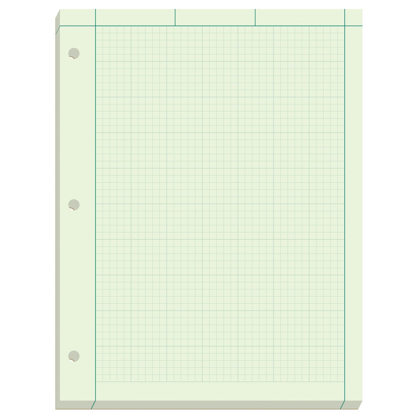 Engineer Pad with 5 Squares per Inch, 8.5" x 11", 200 Sheets