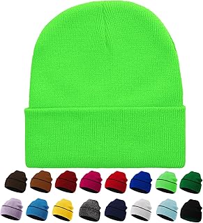 Unisex Reversible Knit Beanie for Men and Women