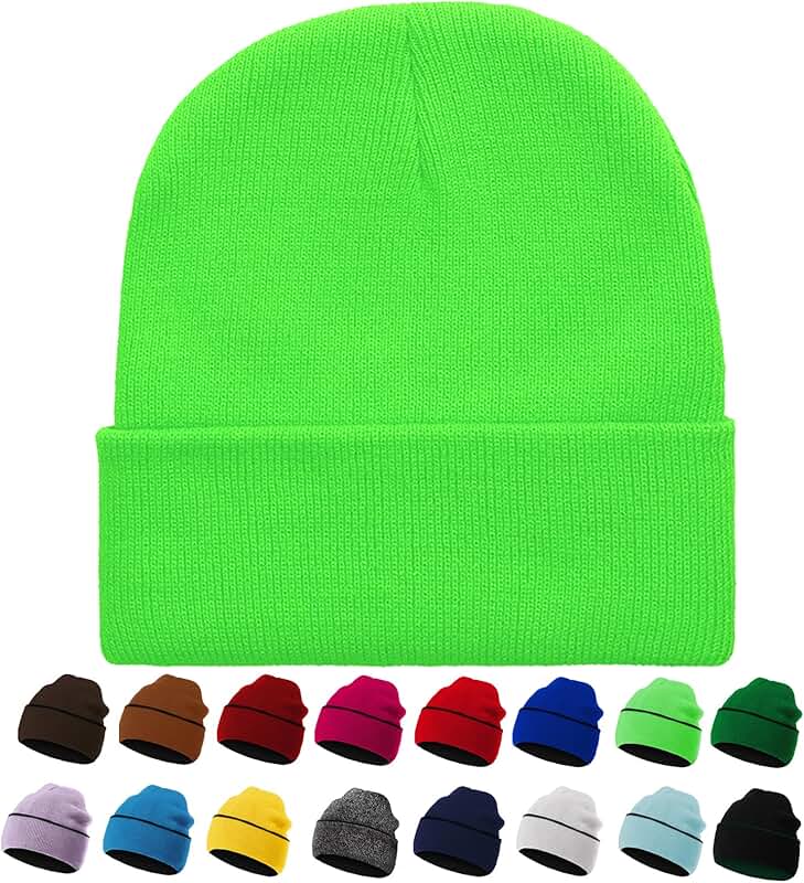 Unisex Reversible Knit Beanie for Men and Women