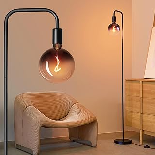 Minimalist Industrial Floor Lamp with Warm LED Light