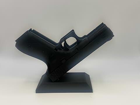 Black 3D Printed Pistol Business Card Holder