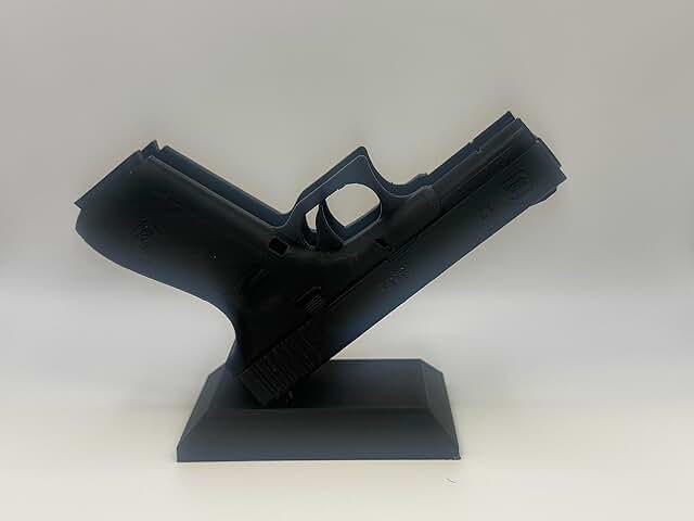 Black 3D Printed Pistol Business Card Holder