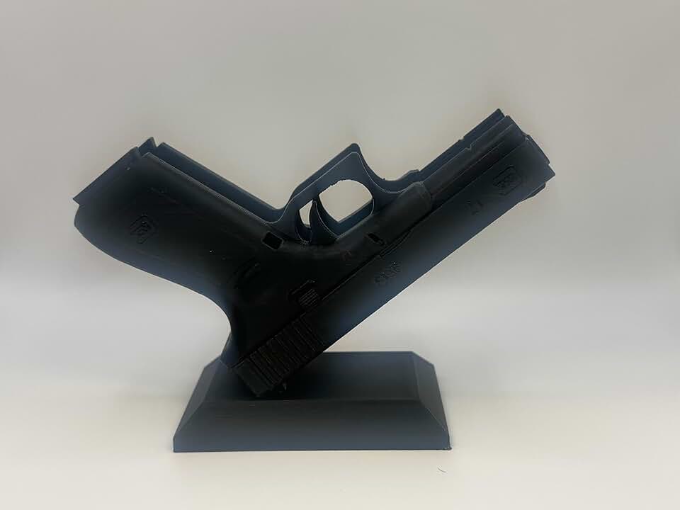 Black 3D Printed Pistol Business Card Holder