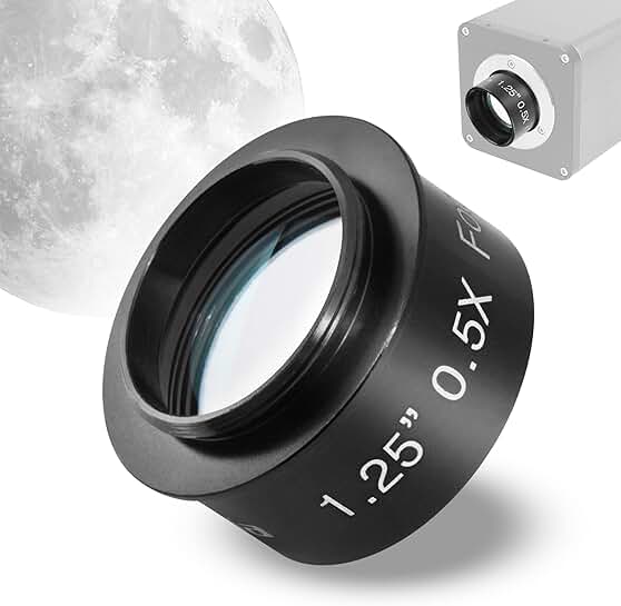 1.25" 0.5X Reducer Corrector for CCTV and Telescopes