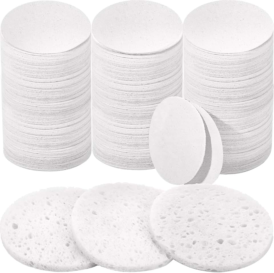 300 Compressed Natural Facial Sponges for Cleansing