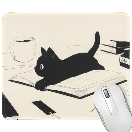 Cute Square Mouse Pad for Wireless Mouse with Non-Slip Base