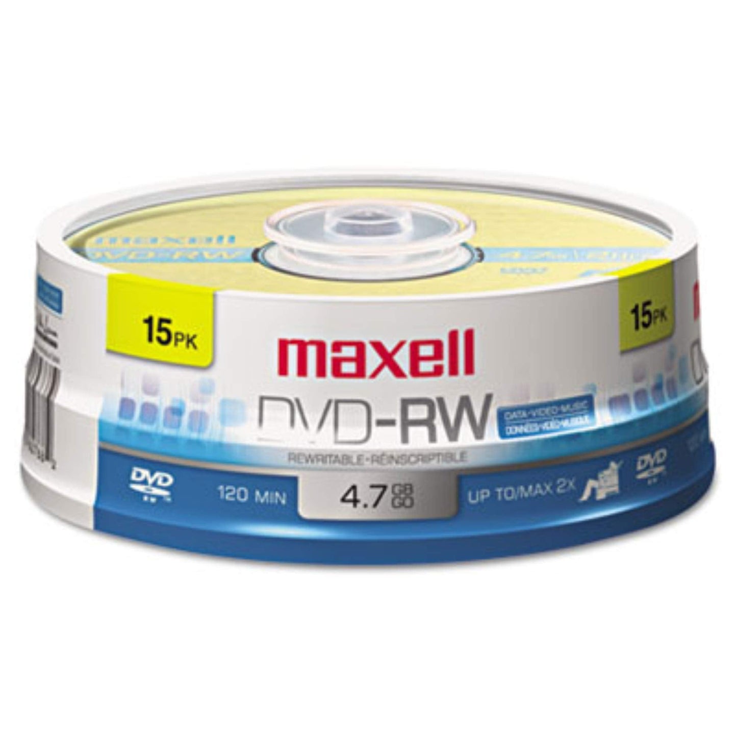 (r) 635117 4.7gb 120-Minute Dvd-Rws (15-Ct Spindle) 5.50in. x 5.50in. x 1.75in.