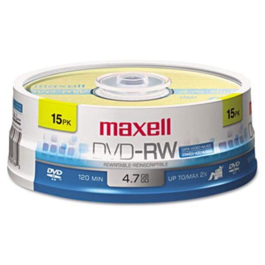 (r) 635117 4.7gb 120-Minute Dvd-Rws (15-Ct Spindle) 5.50in. x 5.50in. x 1.75in.