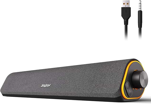 Bluetooth Computer Speakers with LED Lights and Surround Sound