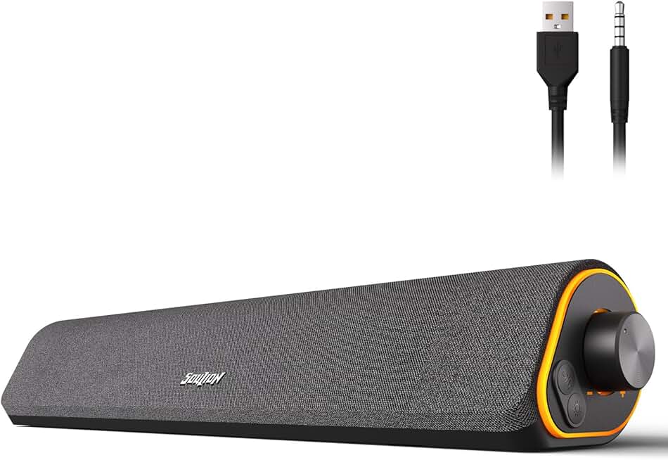 Bluetooth Computer Speakers with LED Lights and Surround Sound