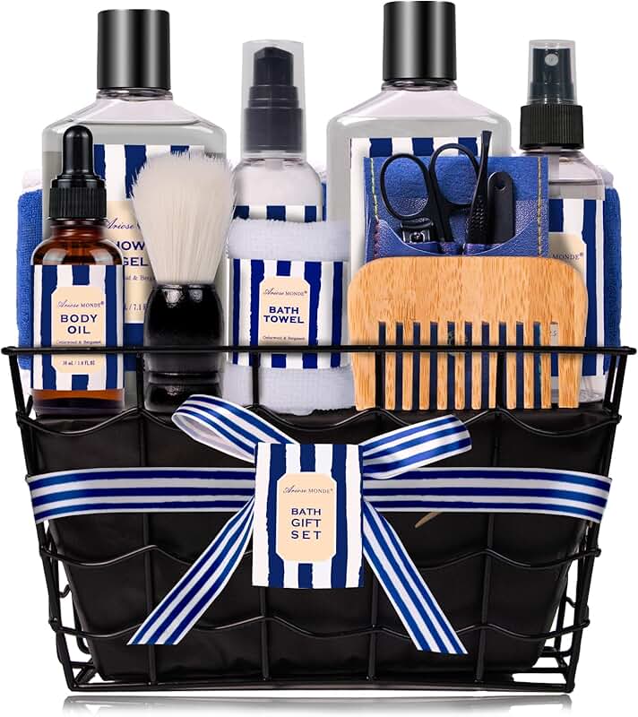 Father's Day Spa Gift Set with Beard Balm and Bubble Bath