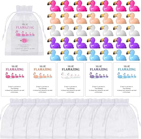 300 Mini Resin Flamingo and Duck Figurines for Gifts