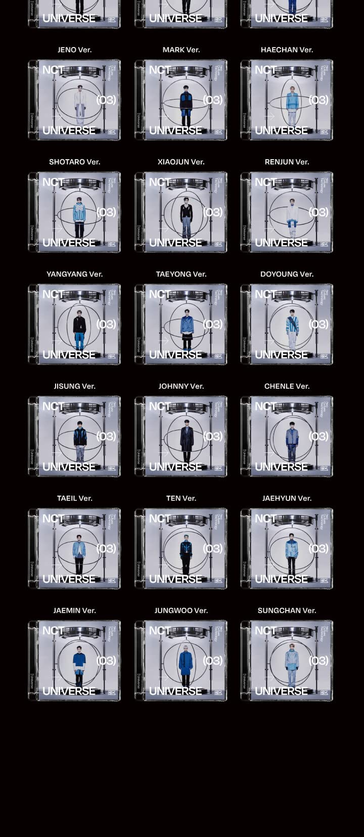 NCT Universe 3rd Album Jewel Case KUN Version CD+16p PhotoBook+12p Lyrics Paper+1p Sticker+1p PhotoCard+1p Universe Card+Message PhotoCard Set+Tracking Kpop Sealed