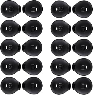 20 Silicone Earbud Covers for Earphones Black