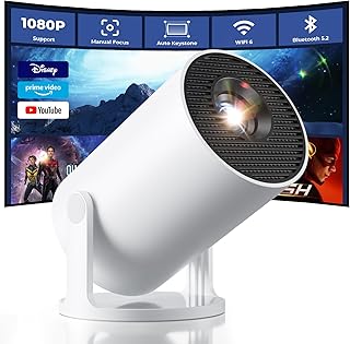 Mini Portable Projector with WiFi, Bluetooth, and 180° Rotation