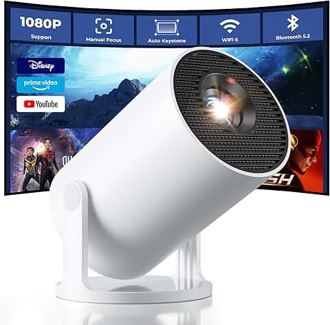 Mini Portable Projector with WiFi, Bluetooth, and 180° Rotation