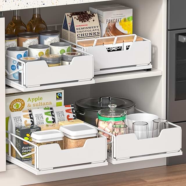 Pull Out Cabinet Organizer for Kitchen and Bathroom