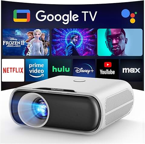 Portable WiFi and Bluetooth Projector with 4K Support