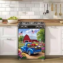 Blue Farmhouse Flower Magnet Cover for Refrigerator