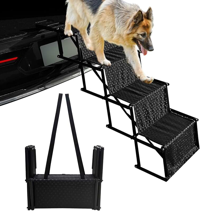 Foldable Dog Ramp and Steps for Large Pets