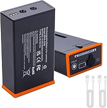 Two Rechargeable Lithium-Ion Batteries with Type-C Cable