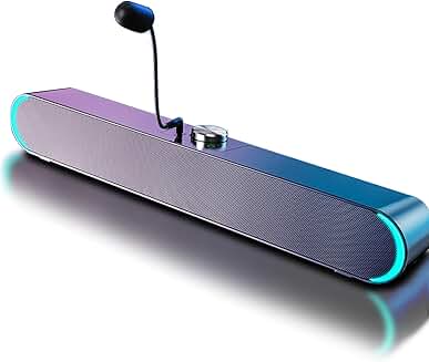 Wired USB Desktop Computer Speakers with Knob Control