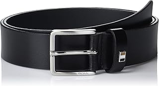 Men's Leather Belt with Engraved Logo