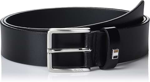 Men's Leather Belt with Engraved Logo