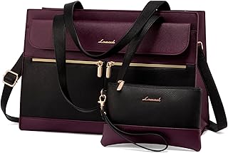 Large Capacity 15.6 Inch Leather Laptop Bag for Women