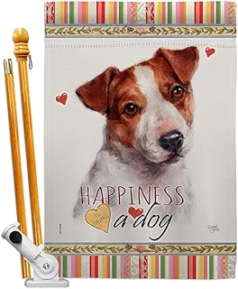 Jack Russell Terrier House Flag for Garden or Yard