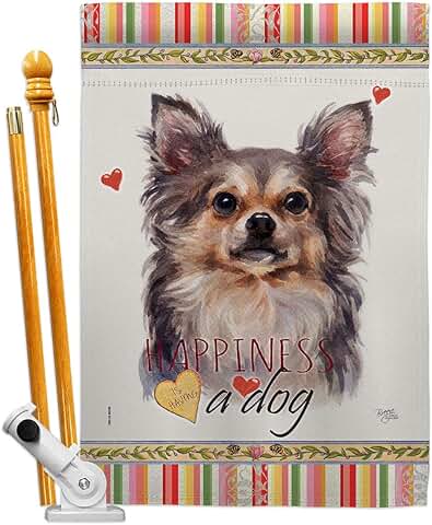 Chihuahua Happiness House Flag Set for Pets and Garden