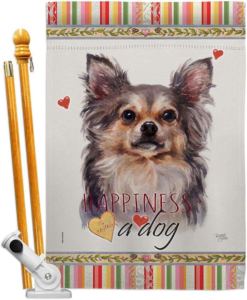 Chihuahua Happiness House Flag Set for Pets and Garden