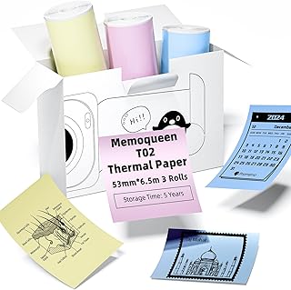 Color Thermal Paper Rolls, 2.08" x 21.3', 3 Rolls