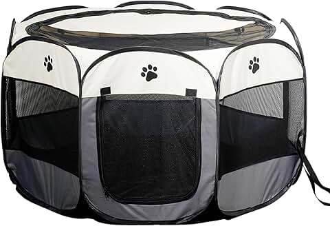 Foldable Pet Playpen for Indoor and Outdoor Use