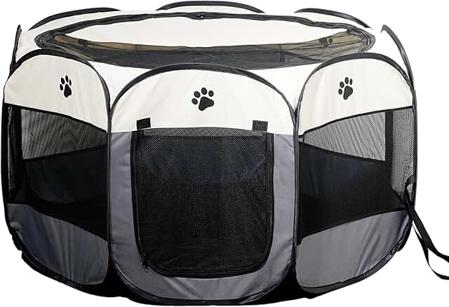 Foldable Pet Playpen for Indoor and Outdoor Use