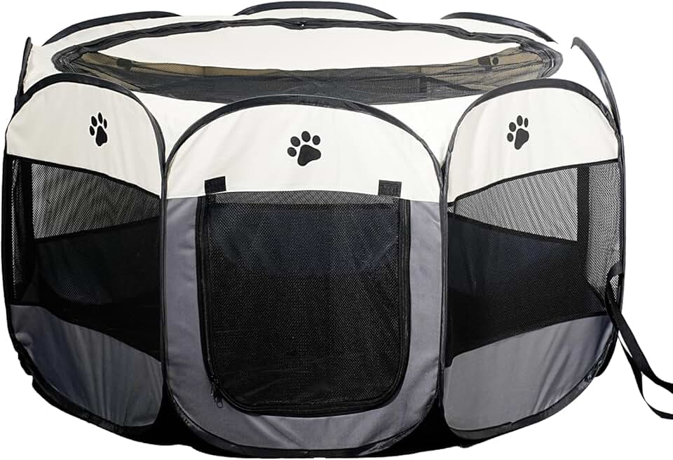 Foldable Pet Playpen for Indoor and Outdoor Use