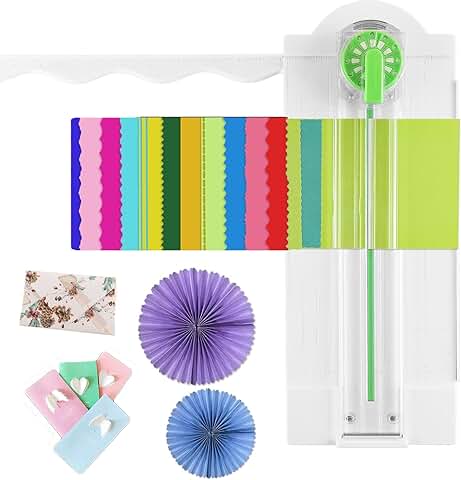 12-Shape Craft Paper Edge Cutter with Measurements