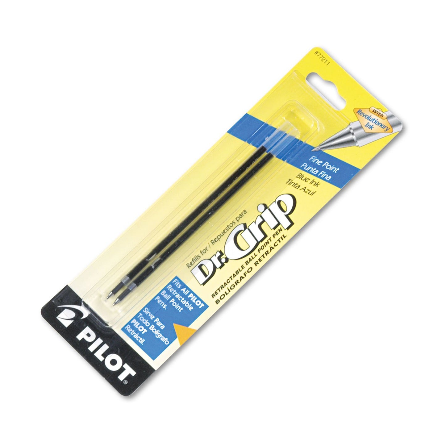 Blue Ink Fine Point Ballpoint Refills, 2-Pack