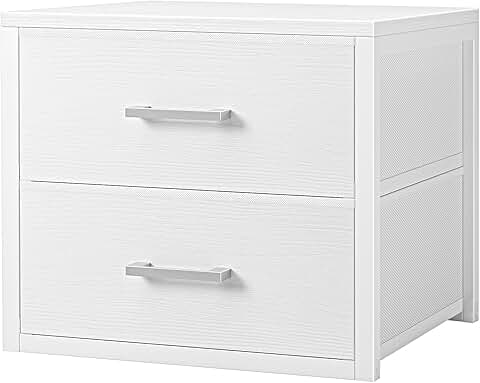 White fabric stackable storage drawers for closet or bedroom